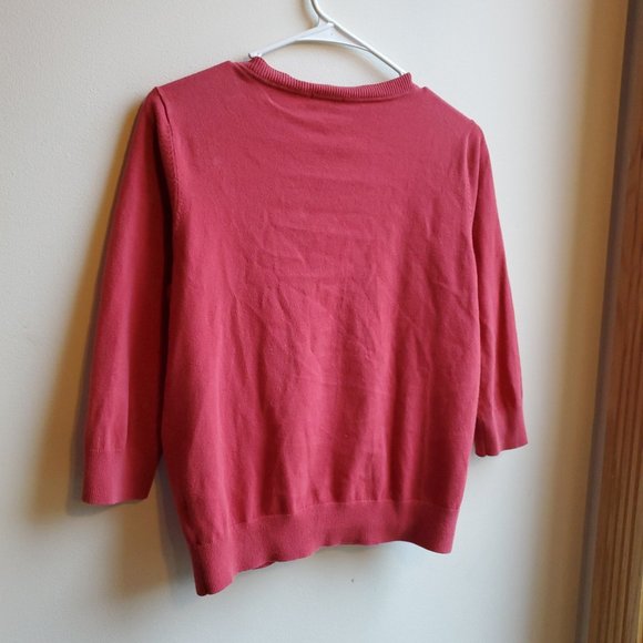 Talbots Salmon Button Down Cardigan Size Petite Medium - Picture 12 of 16